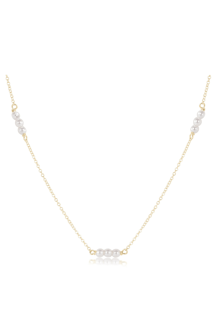 enewton Jewelry Enewton 17" Choker Joy Simplicity Gold Chain-- 3mm Pearl Beads
