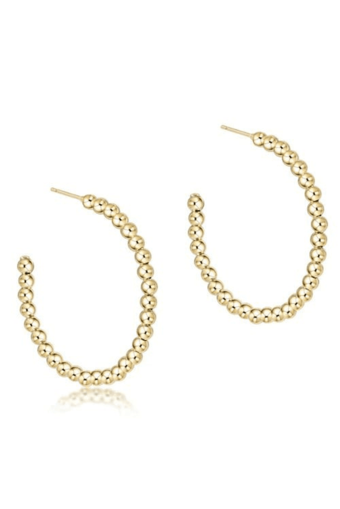 enewton Jewelry Enewton Beaded Classic 1.75" Post Hoop Earring-3mm 1.75" / Gold