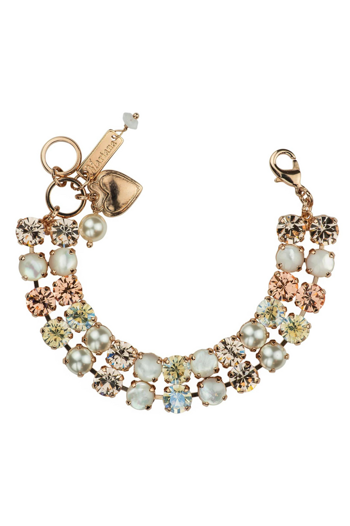 Mariana Jewelry Mariana Bridal Double Row Bracelet-- Barbados Rose Gold