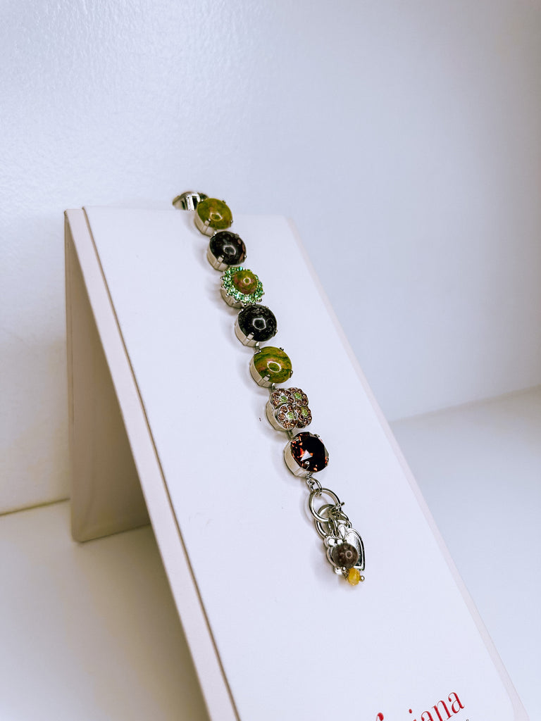 Mariana Jewelry Mariana Extra Luxurious Cluster Bracelet-- Terra Rhodium