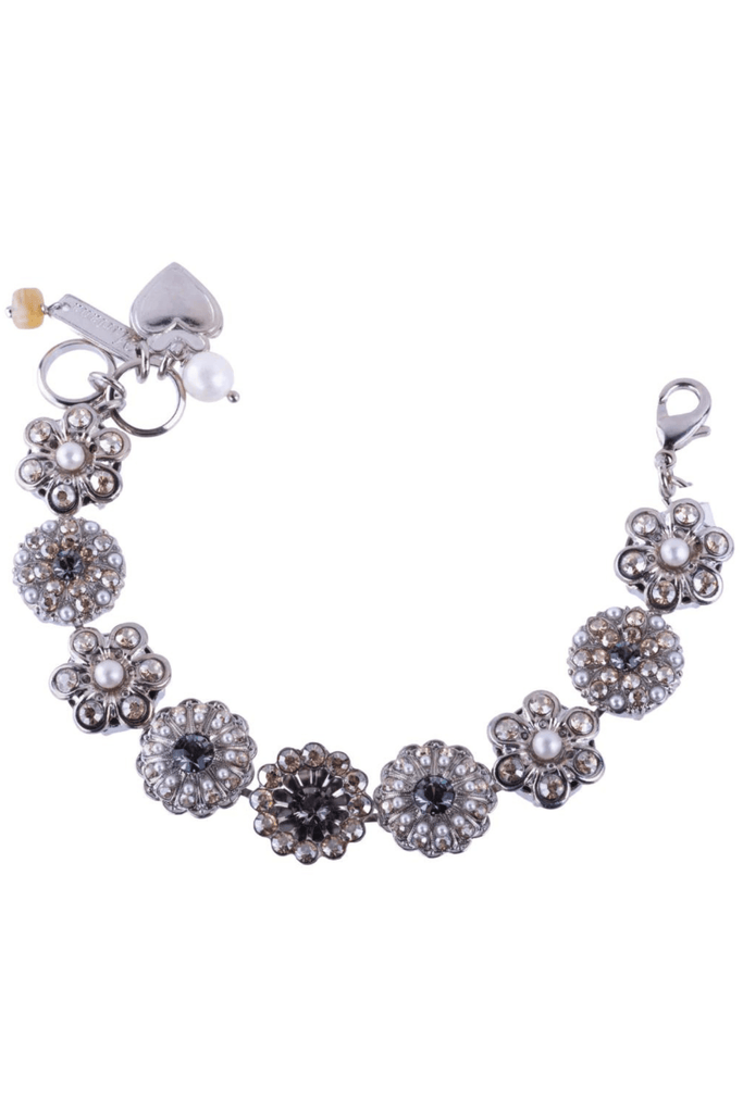 Mariana Jewelry Mariana Extra Luxurious Rosette Bracelet-- Sahara Rhodium