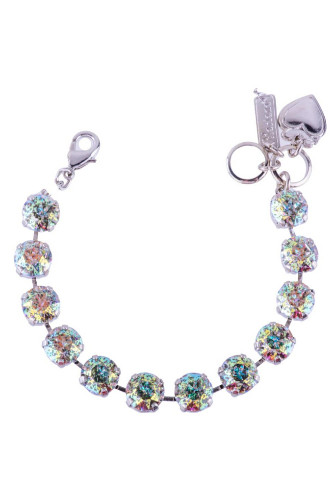 Mariana Jewelry Mariana Large Round Bracelet-- Clear Patina Rhodium