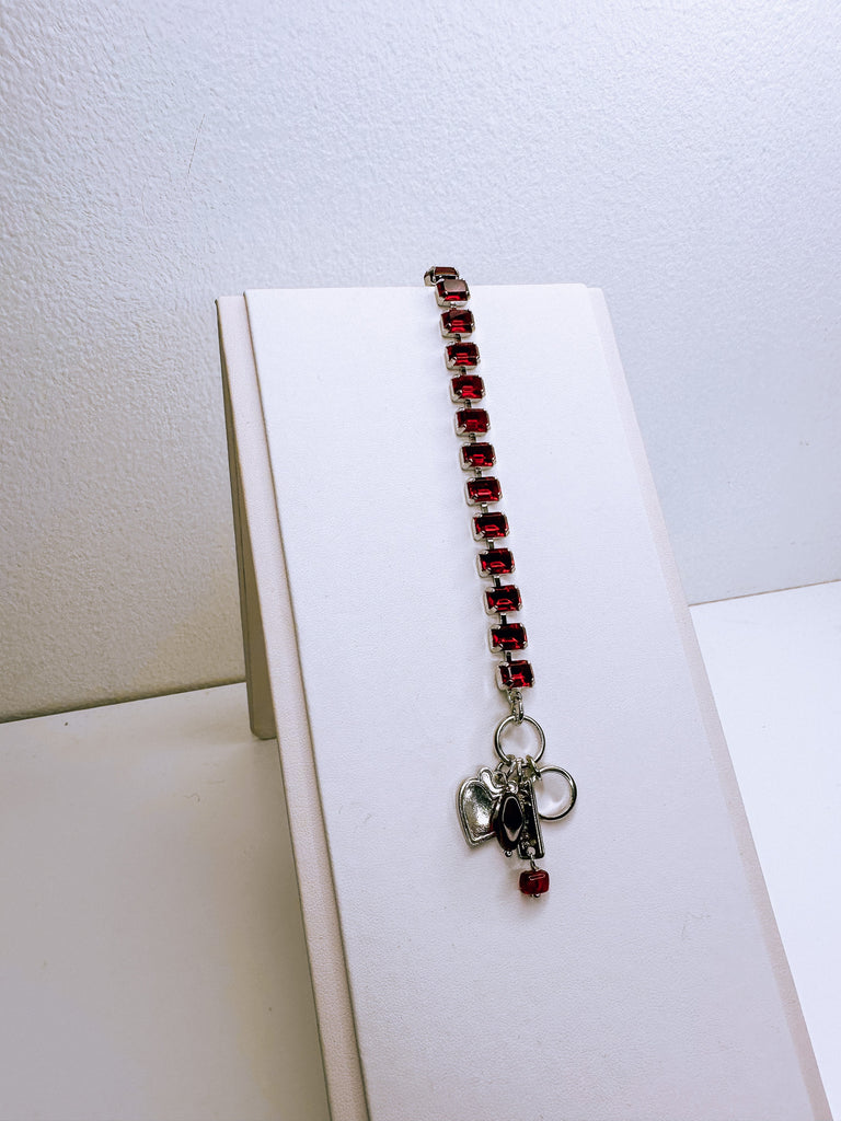 Mariana Jewelry Mariana Petite Emerald Everyday Bracelet-- Siam Rhodium