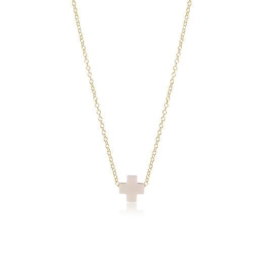 enewton Jewelry Enewton 16" Necklace Gold-Signature Cross 16" / Off-White
