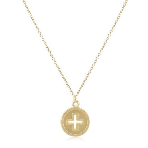 enewton Jewelry Enewton 16" Necklace Gold- Signature Cross Gold Disc 16" / Gold