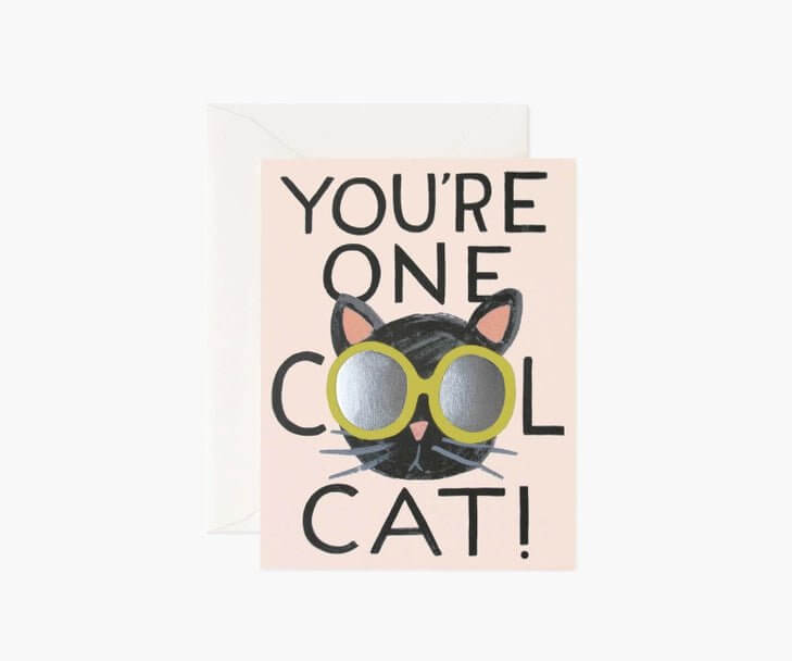Rifle Paper Co Greeting Card Cool Cat Greeting Card