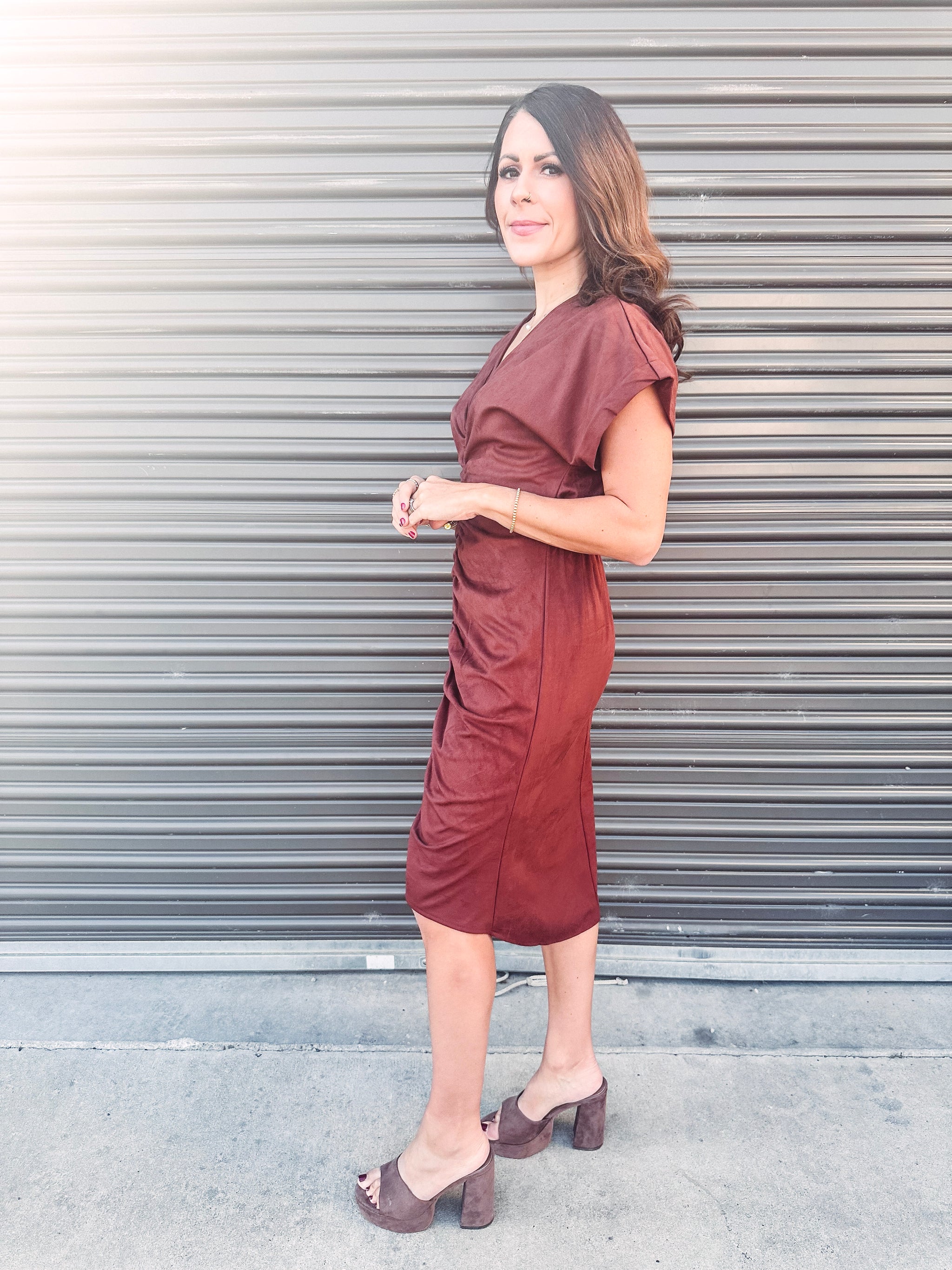dolman daze mini dress Women's Steve Madden Aimee Dress Small Dark Fig