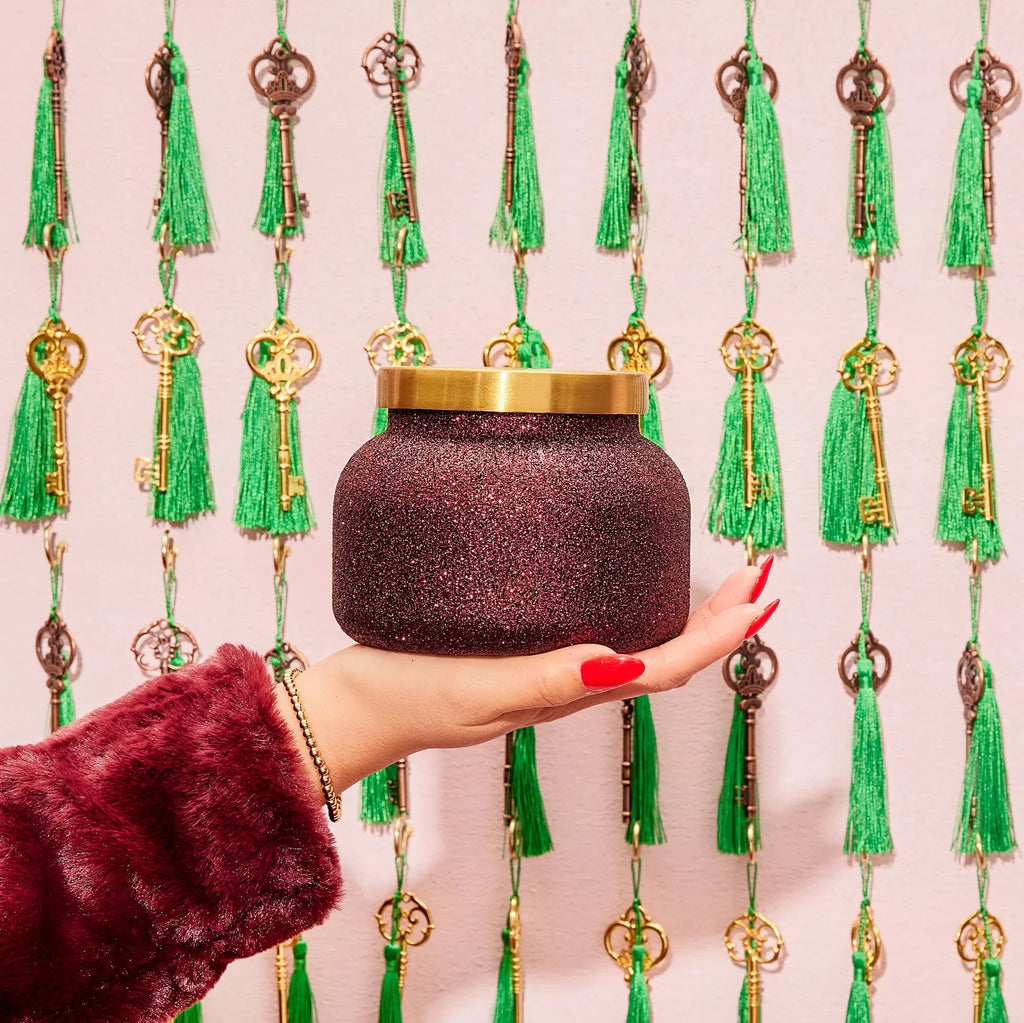 Capri Blue Candle Capri Blue Glam Signature Candle--Tinsel & Spice 19 oz Red / Container