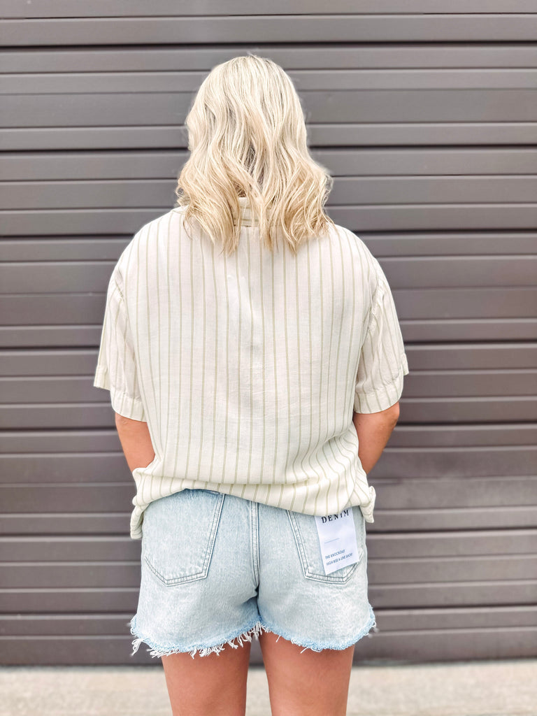 Daze Denim Shirts & Tops Buttercup Tie Front Striped Shirt
