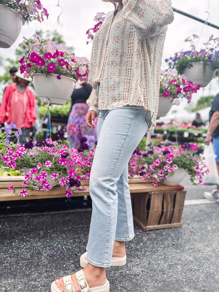 Daze Denim Denim Shy Girl Cropped Flare Denim-- Miracle