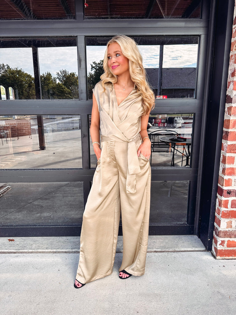 Eccentrics Boutique Jumpsuit Adeline Satin Jumpsuit