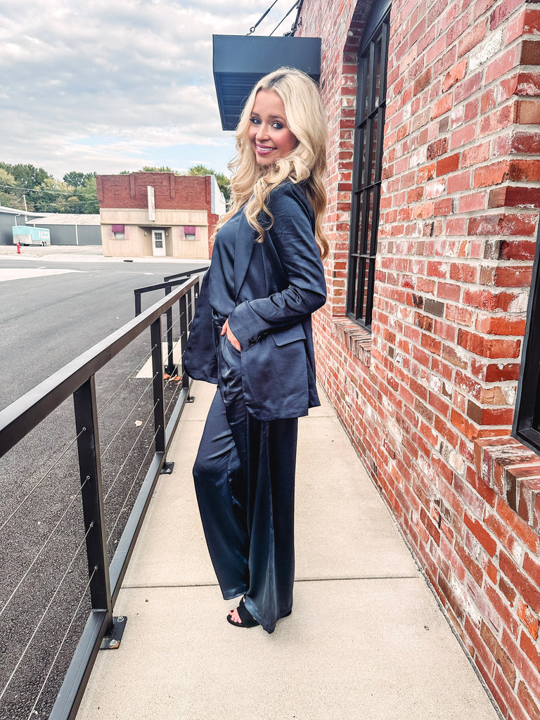Eccentrics Boutique Jacket Alessia Satin Blazer