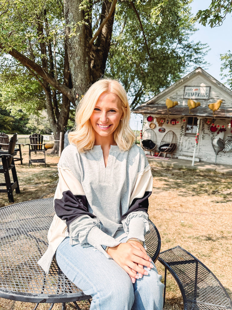 Eccentrics Boutique Shirts & Tops All-Star Style Color Block Pullover