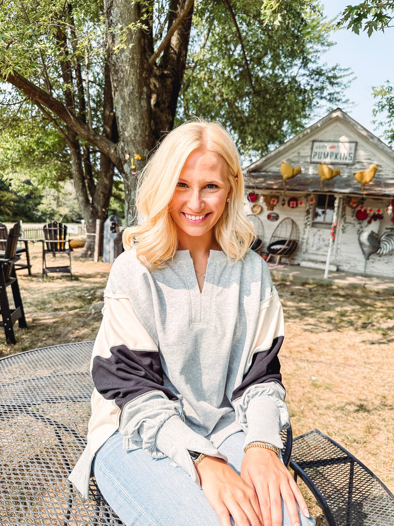 Eccentrics Boutique Shirts & Tops All-Star Style Color Block Pullover