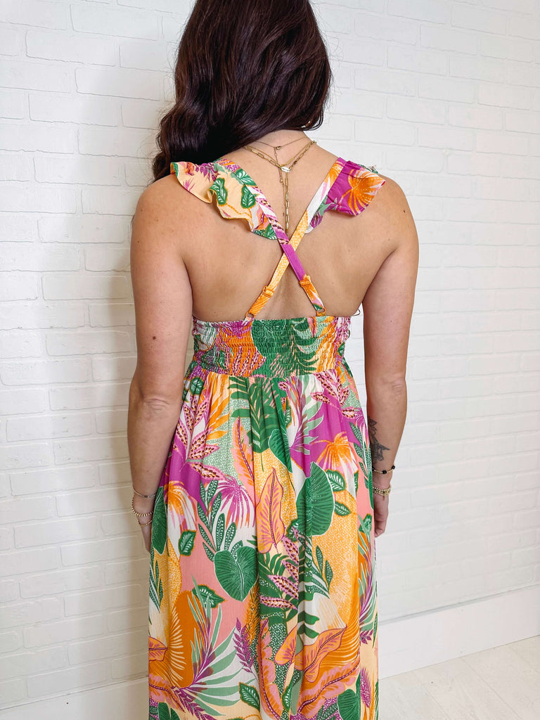 Eccentrics Boutique Dress Aruba Floral Maxi Dress