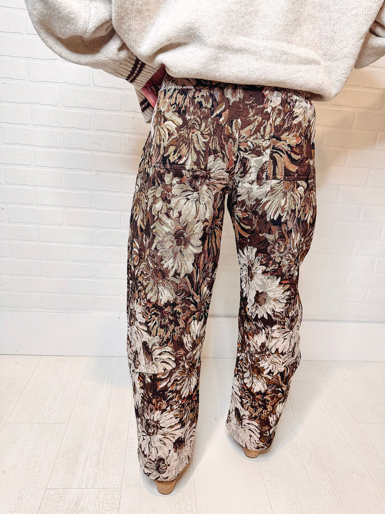 Eccentrics Boutique Pant Autumn Tapestry Pull-On Barrel Pants