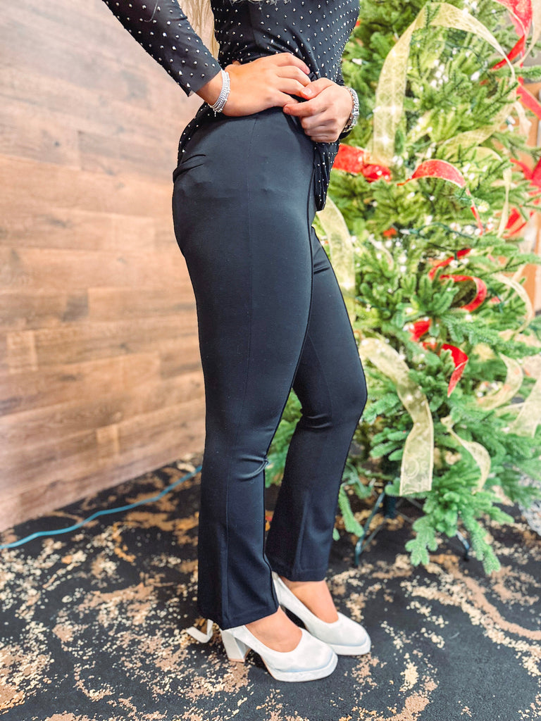 Eccentrics Boutique Pant Belle Ponte Flare Crop Pants