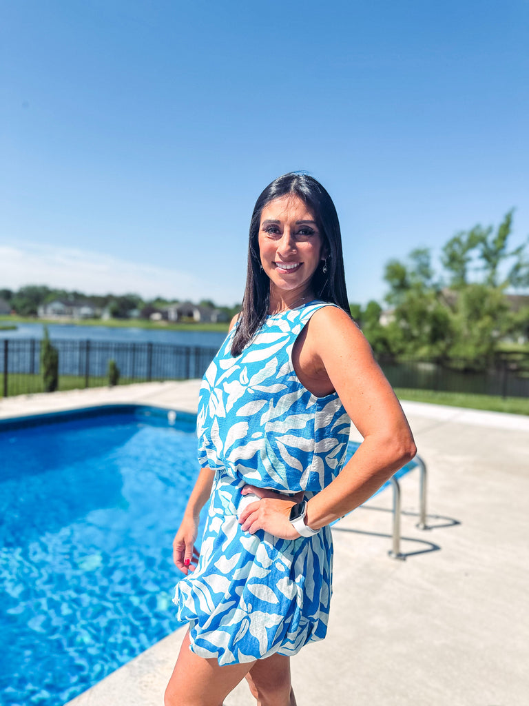 Eccentrics Boutique Two-Piece Set Big Wave Bubble Skirt + Tank Two Piece Set