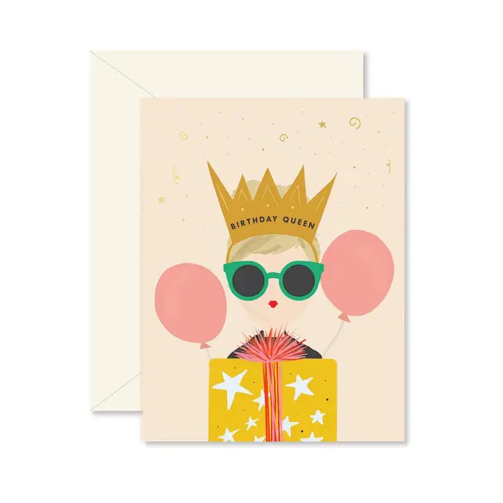 Eccentrics Boutique Greeting Card Birthday Queen Greeting Card