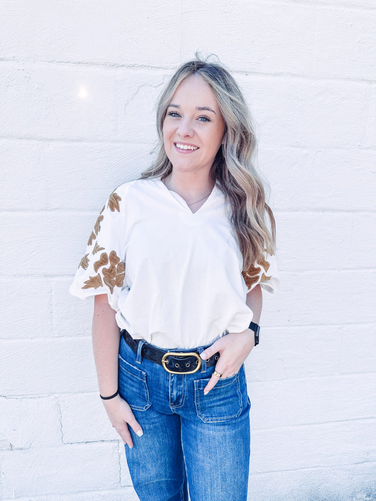 Eccentrics Boutique Belt Black Faux Leather Stitch Pattern Belt