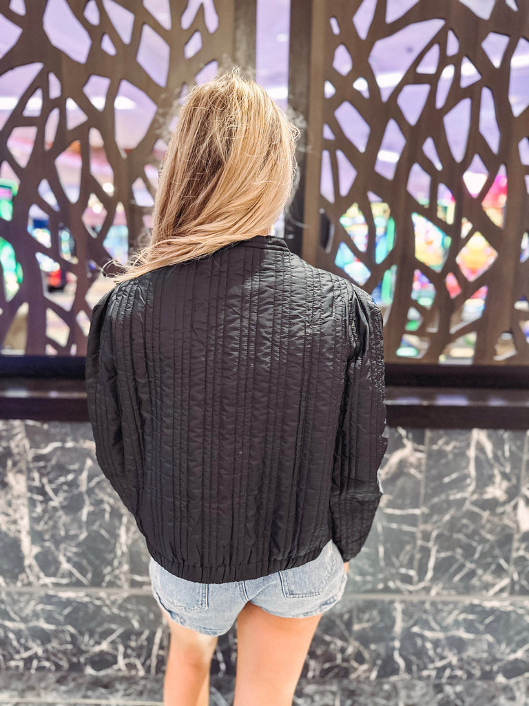 Eccentrics Boutique Jacket Black Orchid Quilted Puffer Jacket