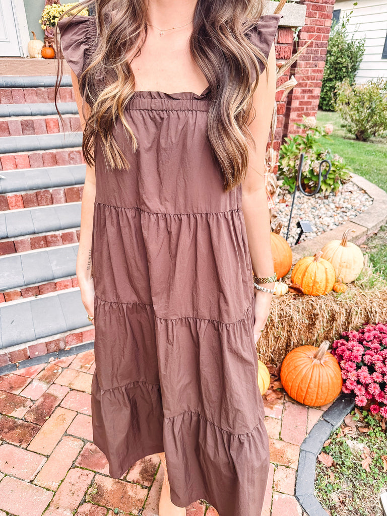 Eccentrics Boutique Dress Briar Flutter Sleeve Dress