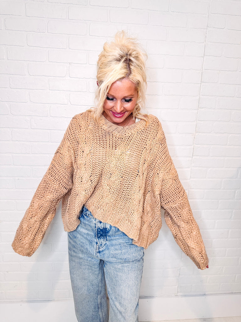 Eccentrics Boutique Sweater Camilla Chunky Cable Knit Sweater