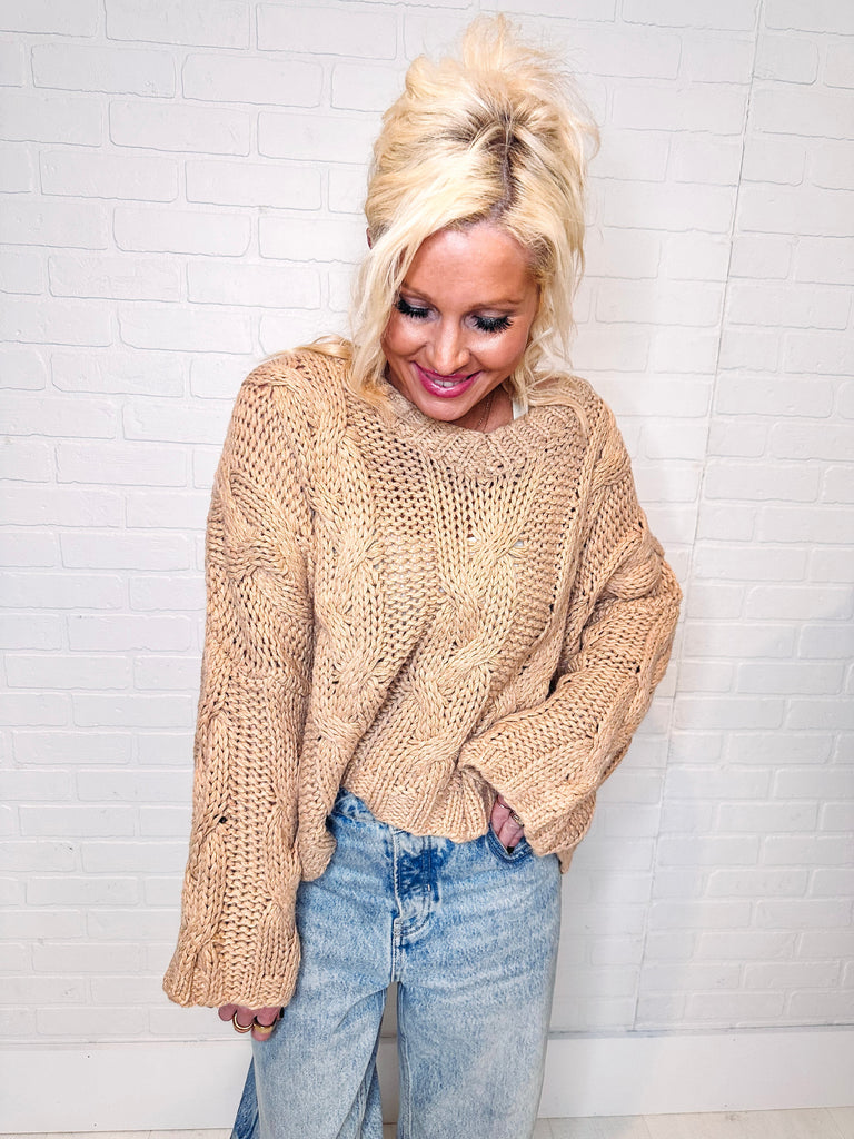 Eccentrics Boutique Sweater Camilla Chunky Cable Knit Sweater