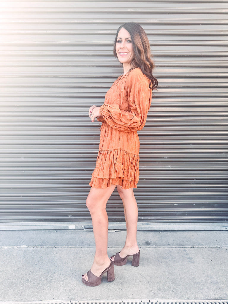 Eccentrics Boutique Dress Cassia Clouds Puff Sleeve Dress