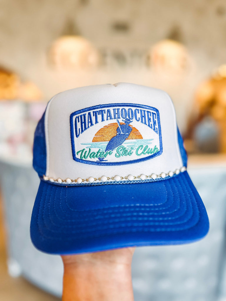 Eccentrics Boutique Hat Chattahoochee Water Ski Club Trucker Hat Blue