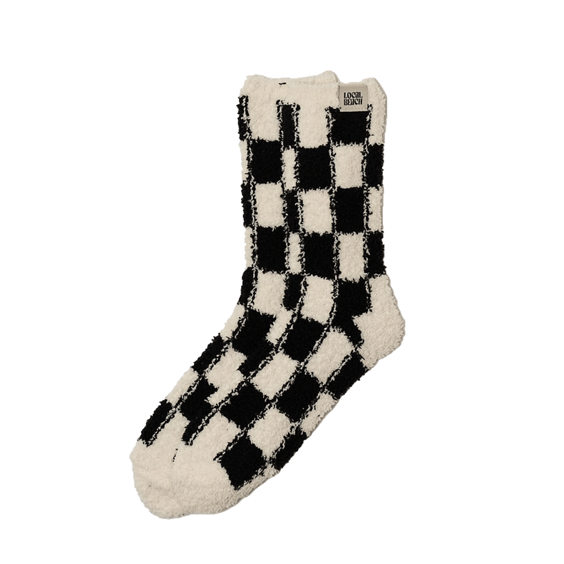 Eccentrics Boutique socks Checkered Cozy Socks Black/Cream