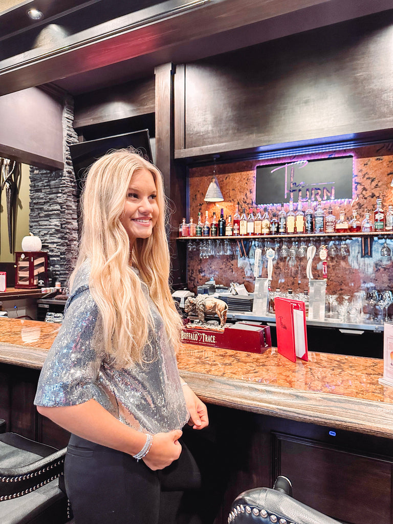 Eccentrics Boutique Top Cordelia Glamour Silver Top