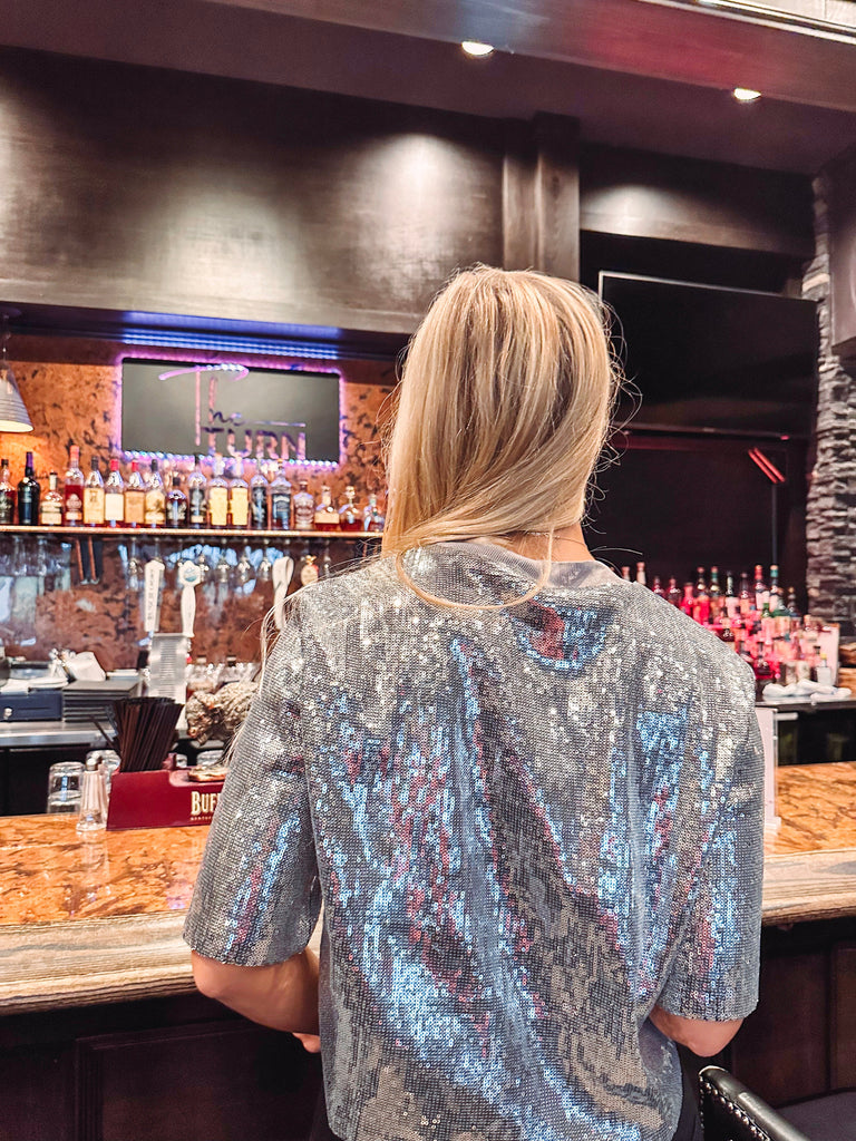 Eccentrics Boutique Top Cordelia Glamour Silver Top