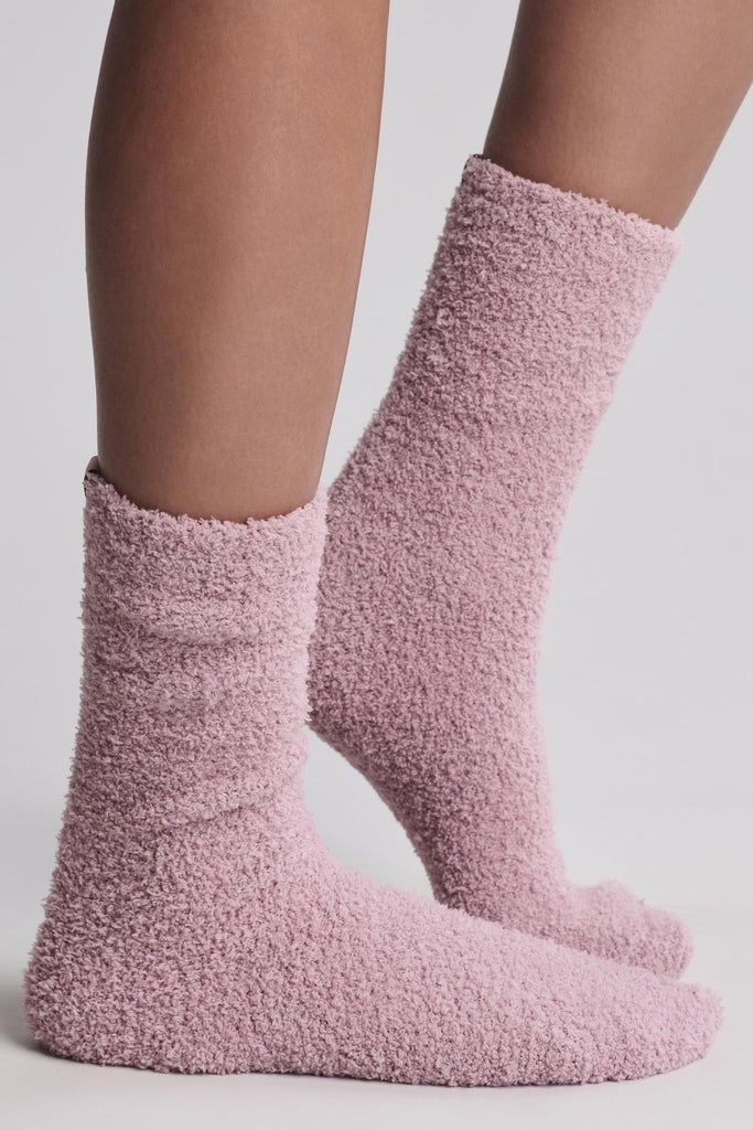Eccentrics Boutique socks CozyChic® Heathered Socks-- Teaberry Pink