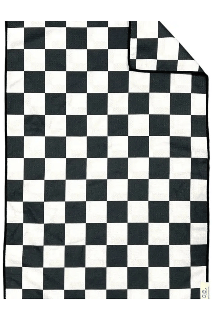 Eccentrics Boutique Gift Crae.home-- Checkmate Double Sided Hand Towel 17X27 in / Black