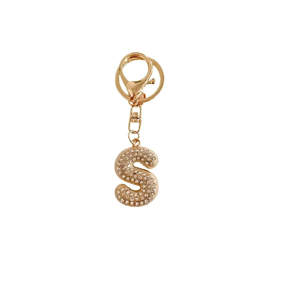 Eccentrics Boutique Accessory Dazzling Diamond Initial Bag Charm
