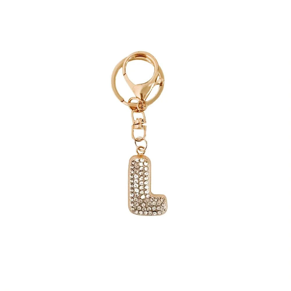 Eccentrics Boutique Accessory Dazzling Diamond Initial Bag Charm