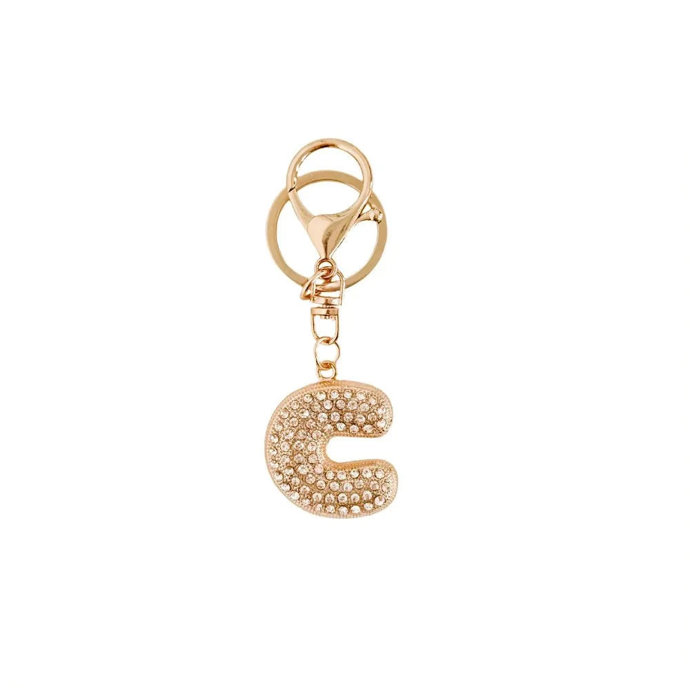 Eccentrics Boutique Accessory Dazzling Diamond Initial Bag Charm