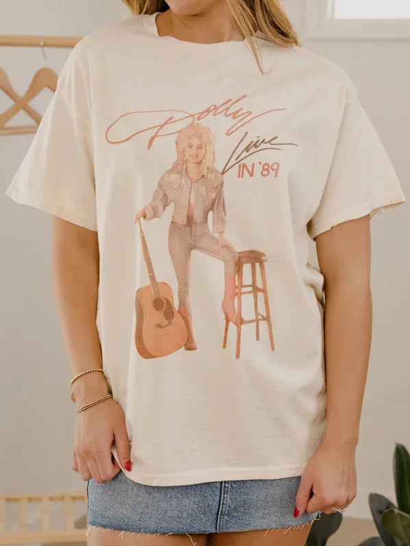 Eccentrics Boutique Shirts & Tops Dolly Parton Live in '89 Vintage Graphic Tee