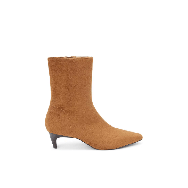 Eccentrics Boutique Shoes Esther Sueded Fabric Kitten Heel Mid Calf Boots