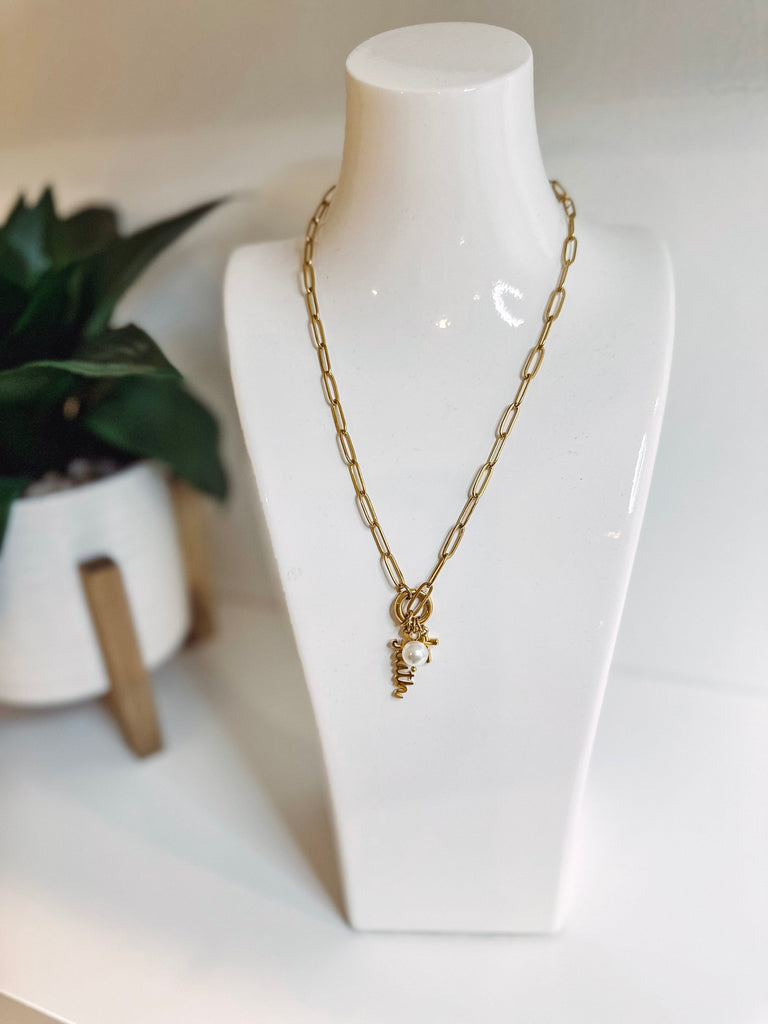 Eccentrics Boutique Jewelry "Faith" Giveback Paperclip Chain Necklace Gold