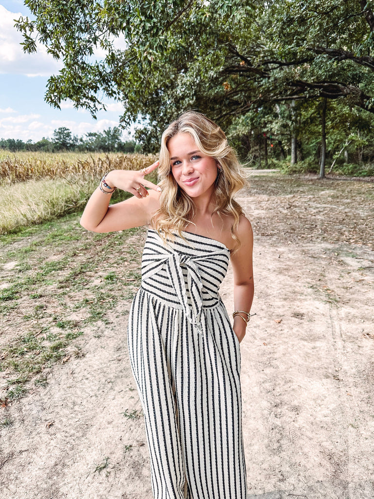 Eccentrics Boutique Jumpsuit Gia Tie Front Jumpsuit