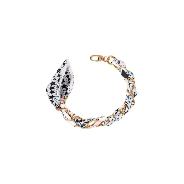 Eccentrics Boutique Accessory Gold Phone Chain with Scarf Star and Heart Navy