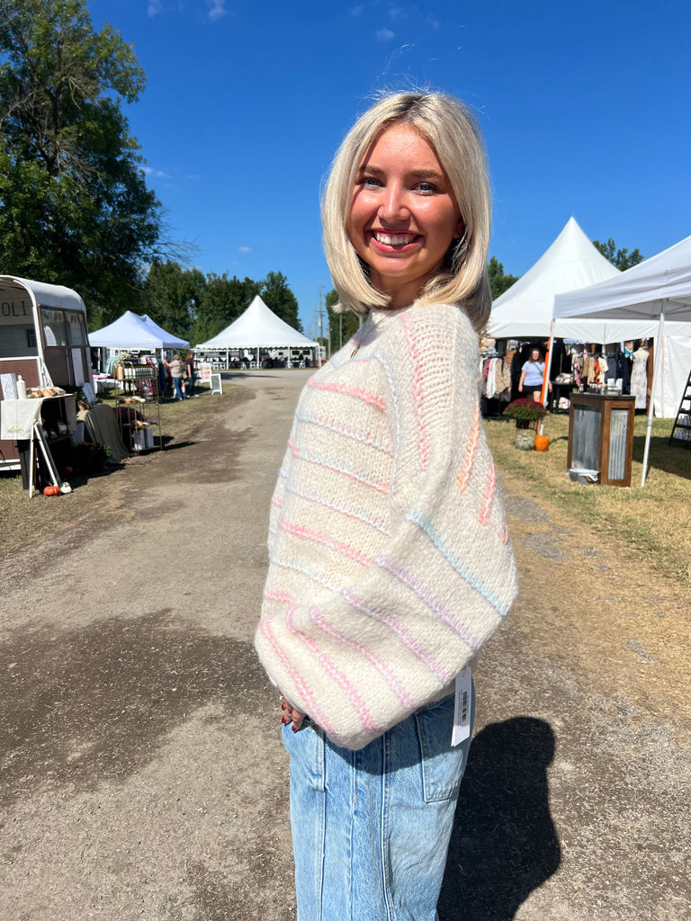 Eccentrics Boutique Sweater Greer Ombre Striped Sweater