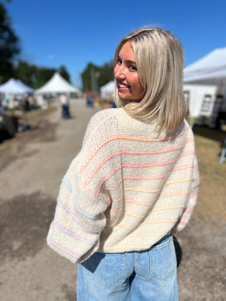 Eccentrics Boutique Sweater Greer Ombre Striped Sweater