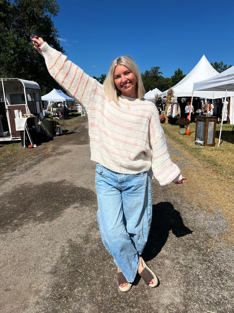 Eccentrics Boutique Sweater Greer Ombre Striped Sweater