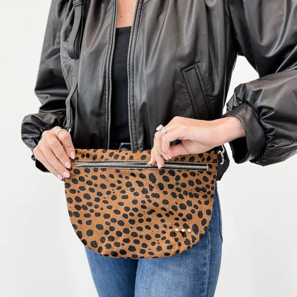 Eccentrics Boutique Handbag Hair On Hyde Westlyn Bum Bag--Leopard Leopard