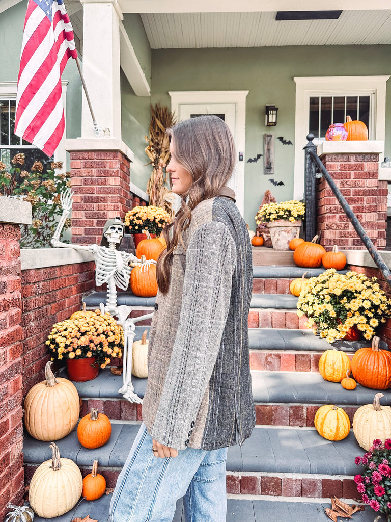 Eccentrics Boutique Jacket Hattie Freckled Herringbone Jacket