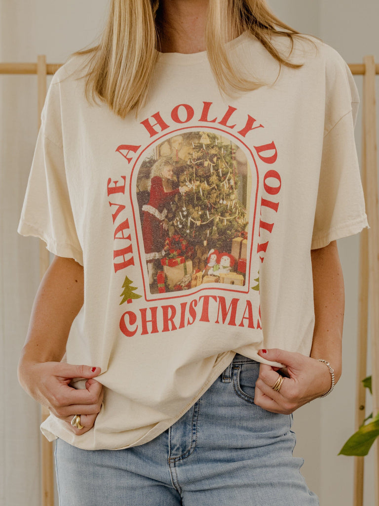 Eccentrics Boutique Top Holly Dolly Christmas Tee