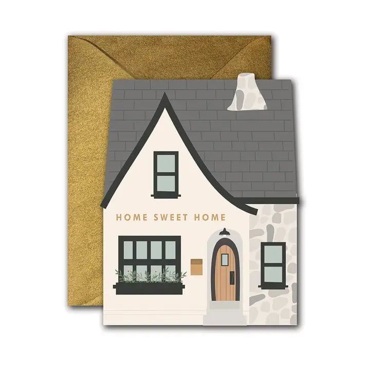 Eccentrics Boutique Greeting Card Home Sweet Home Die-Cut Folded Greeting Card